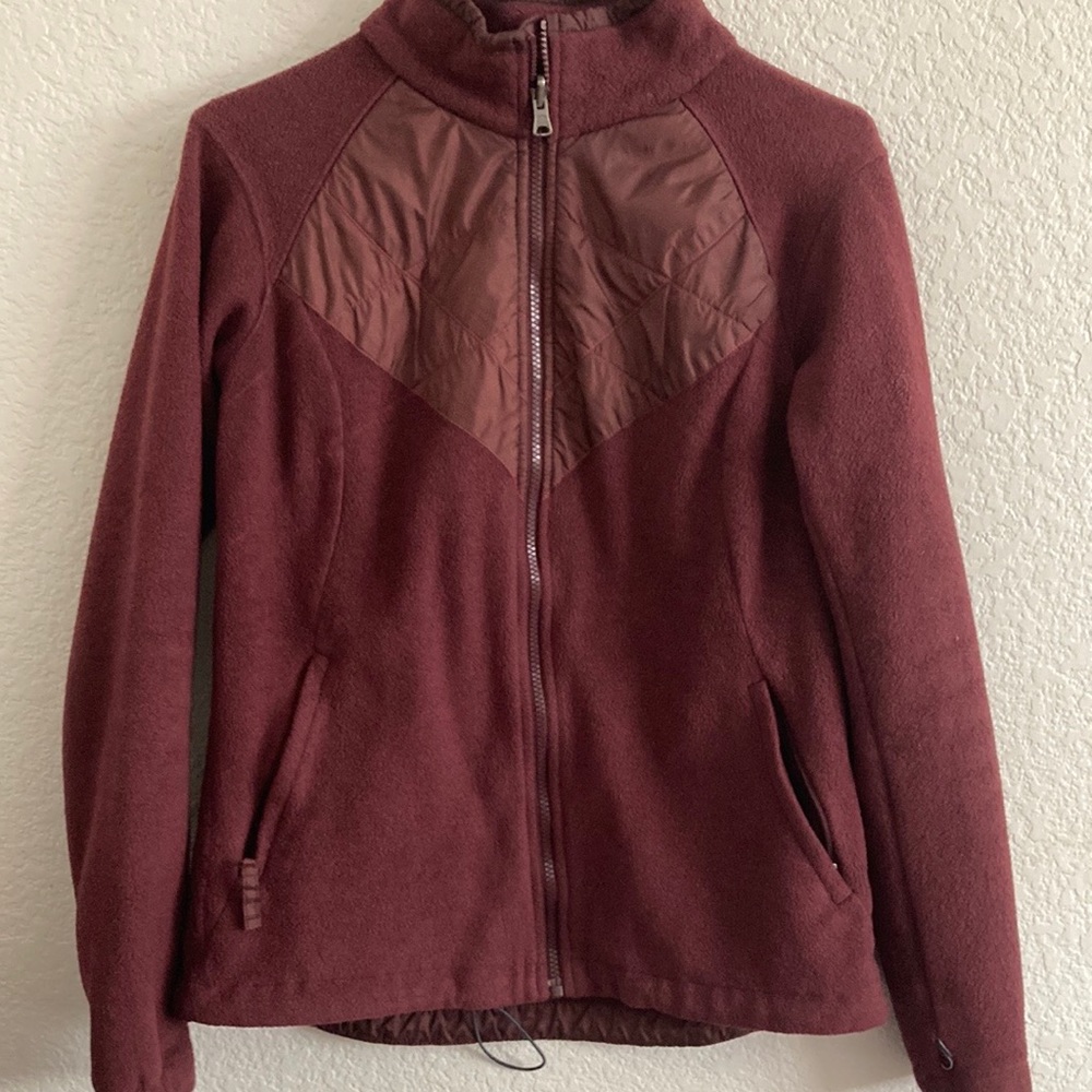 Columbia Fleece Jacket with Soft Quilted Chest Padding and Waist Drawstrings
